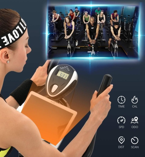 Rower fitness Sovnia z uchwytem na iPada, monitorem LCD Nowy