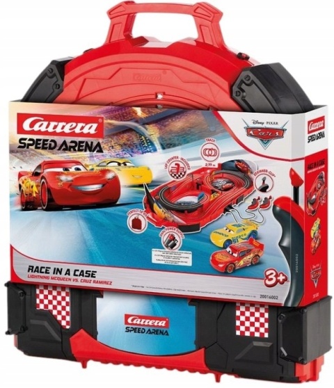 Tor wyścigowy Carrera czerwony z napędem elektrycznym Cars 270 cm