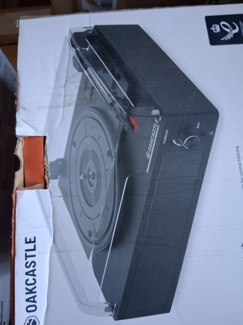 Gramofon Oakcastle TT100 Turntable Bluetooth 5.0 AUX i RCA czarny