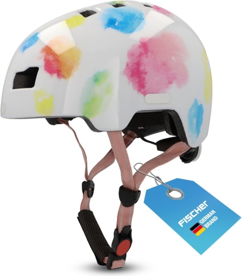 Kask rowerowy Fischer BMX z lampką LED XS/S, 48-54 cm Nowy