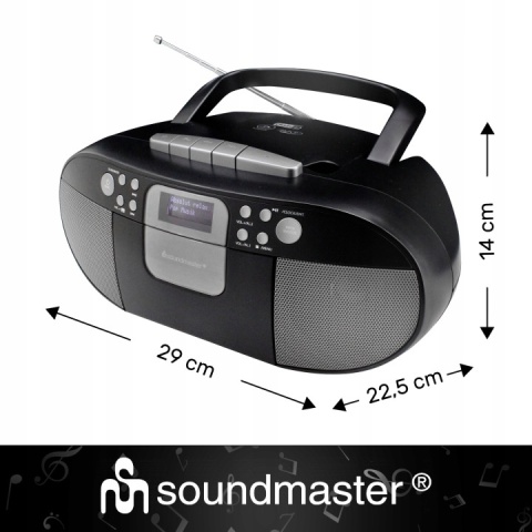 RADIOODTWARZACZ RADIO DAB+/FM CD USB MP3 AUX KASETA Powystawowy