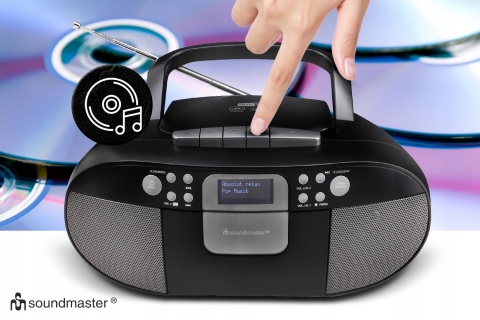 RADIOODTWARZACZ RADIO DAB+/FM CD USB MP3 AUX KASETA Powystawowy