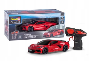 Revell RC - Corvette C8 1:24 2,4 GHz 24697 Czerwony Zdalnie sterowany LED NOWY