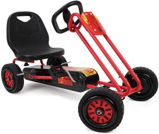 Rocket gokart z pedałami, czerwony