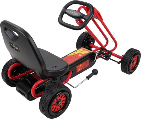 Rocket gokart z pedałami, czerwony