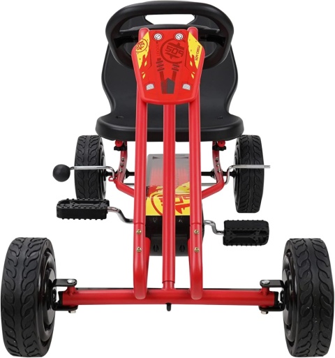 Rocket gokart z pedałami, czerwony